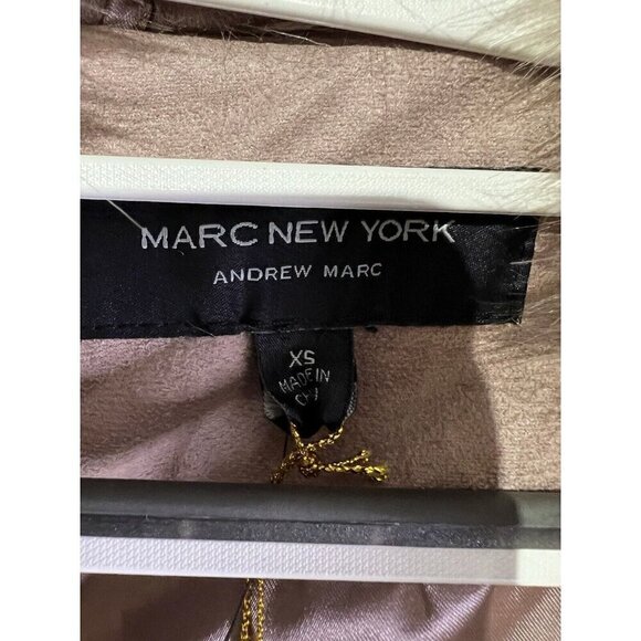 MARC NEW YORK NWT Stunning Mauve Faux Fur Sleeveless Coat Vest Size XS - Picture 5 of 10